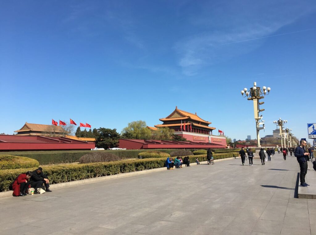 Blauer Himmel über Beijing