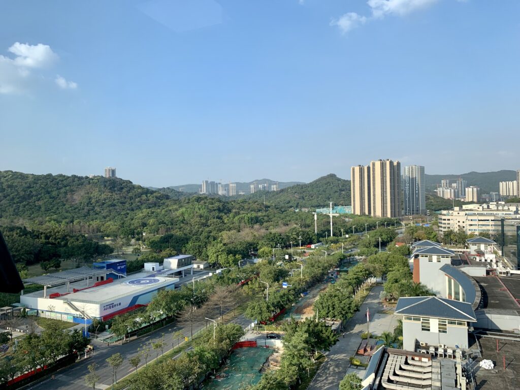 Blauer Himmel in Guangzhou